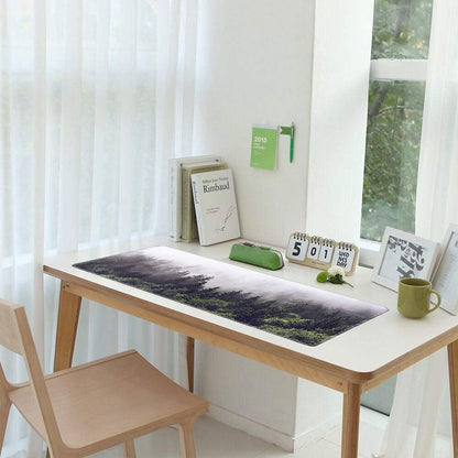 Extended Gaming Mouse Pad, Large Non-Slip Rubber Base Mousepad with Stitched Edges, Waterproof Keyboard Mouse Mat Desk Pad for Work, Game, Office, Home - Forest (Extended X-Large)