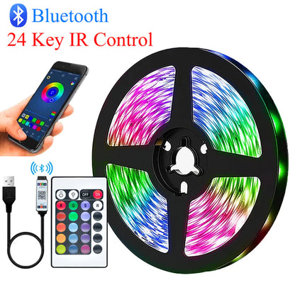 10M 20M LED Strip Lights RGB 5050/RGBIC WS2812B Infrared Bluetooth Ontroller TV Backlight Room Luces Luminous Decorate Fita Lamp
