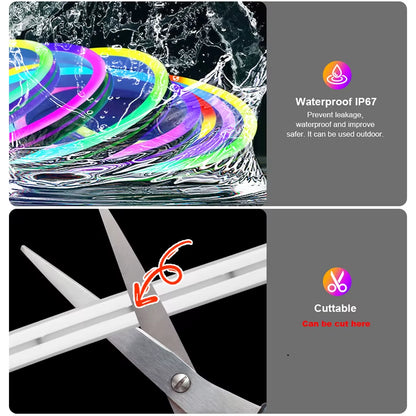 Tuya Smart LED Neon Rope Lights RGBIC DC12V Wifi/Bluetooth/Remote Control RGB Chasing Strip Tape Waterproof Outdoor Lighting